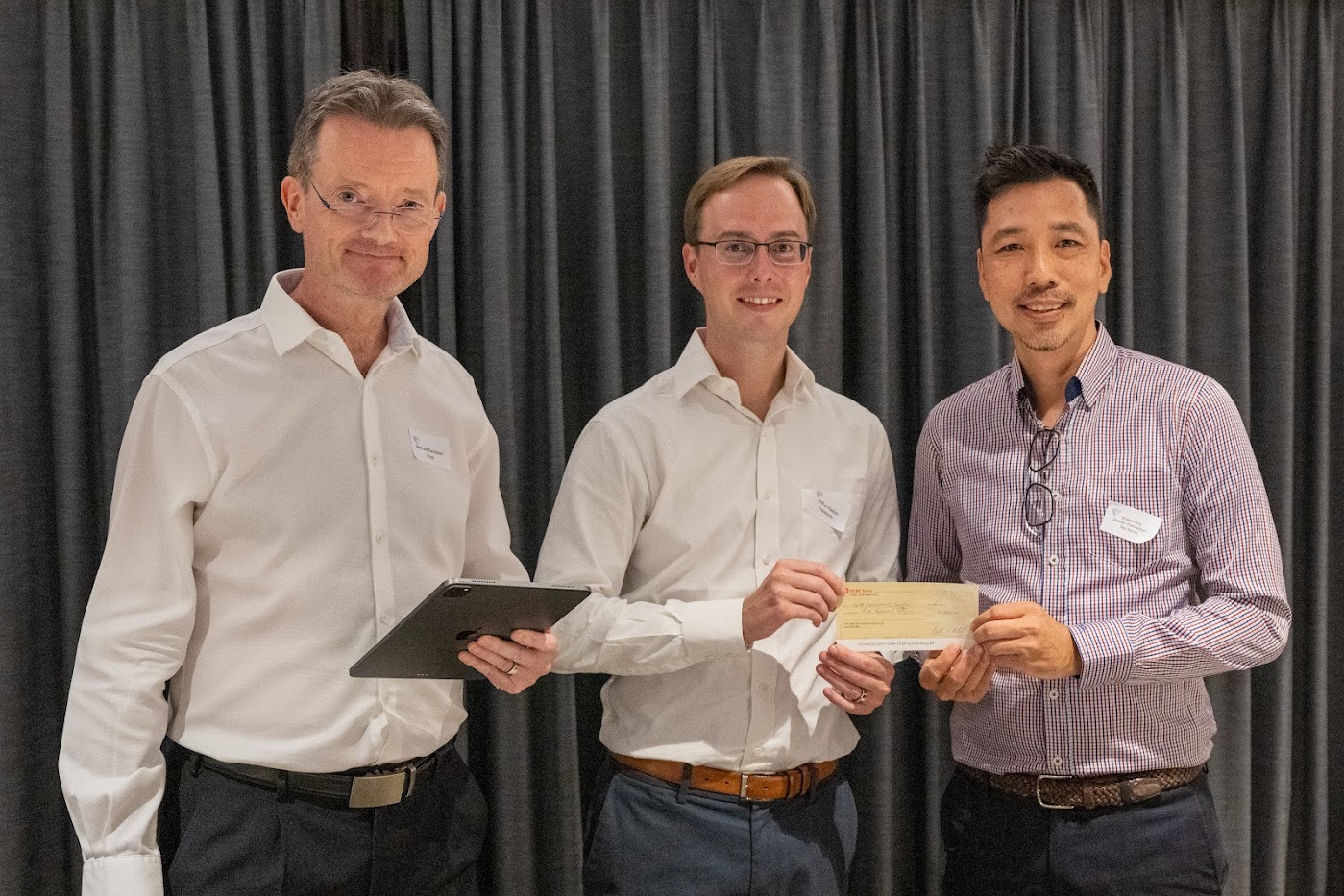 Cheque presentation with Andrew Ong of the Day Spring Centre